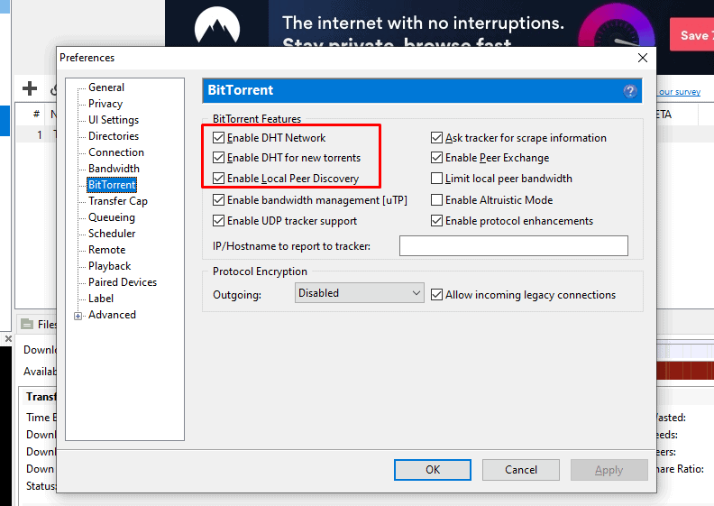 best settings for utorrent